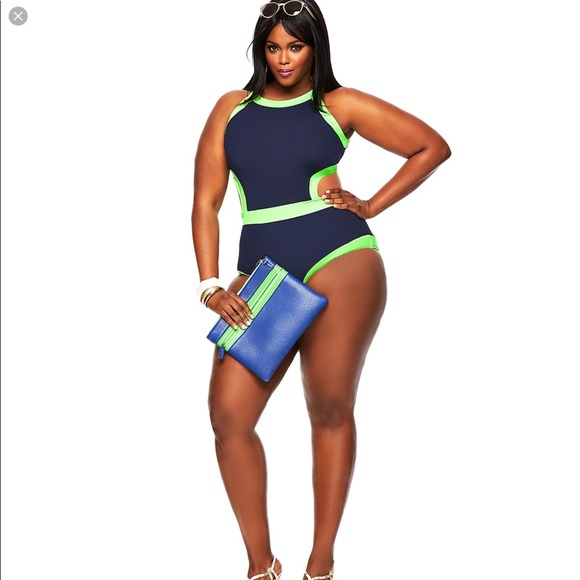 plus size lime green bathing suit